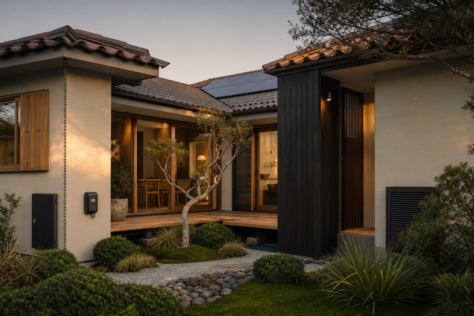 Japandi courtyard granny flat