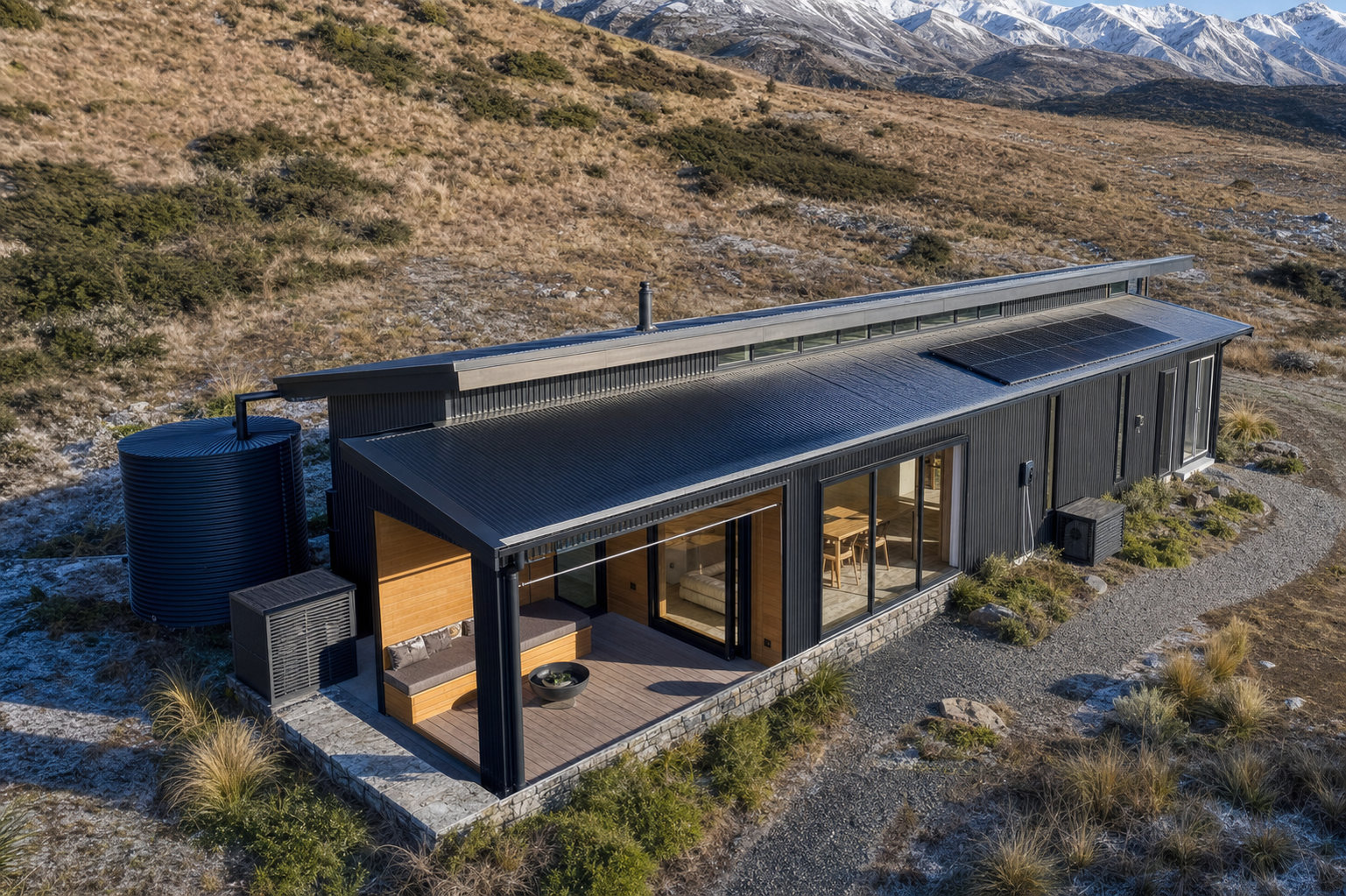 Alpine split roof granny flat