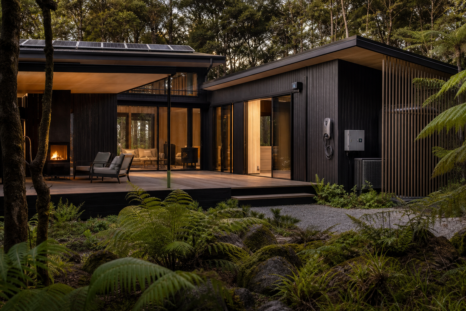 Black timber pavilion granny flat