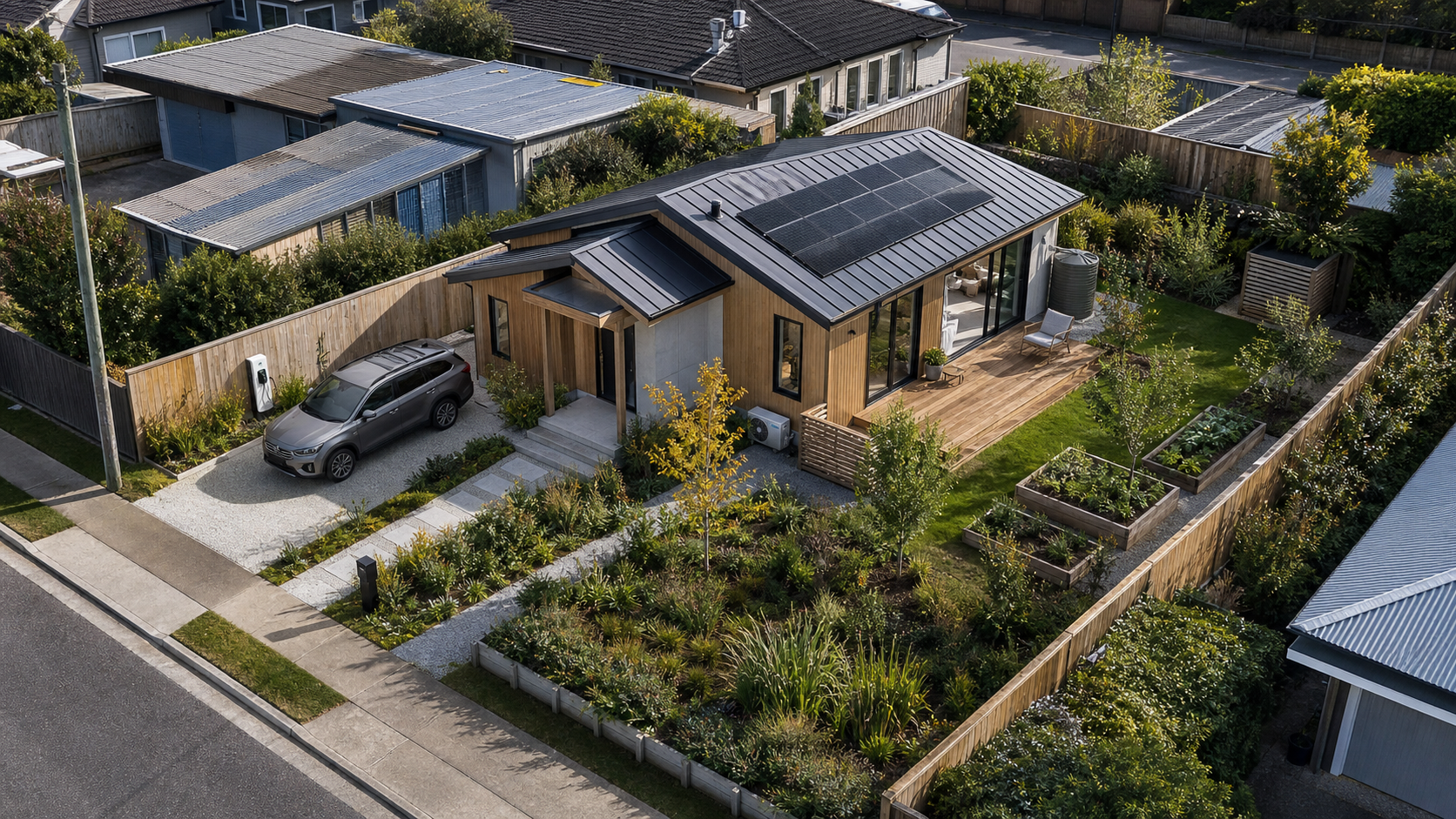 Eco Green Passive Home aerial site