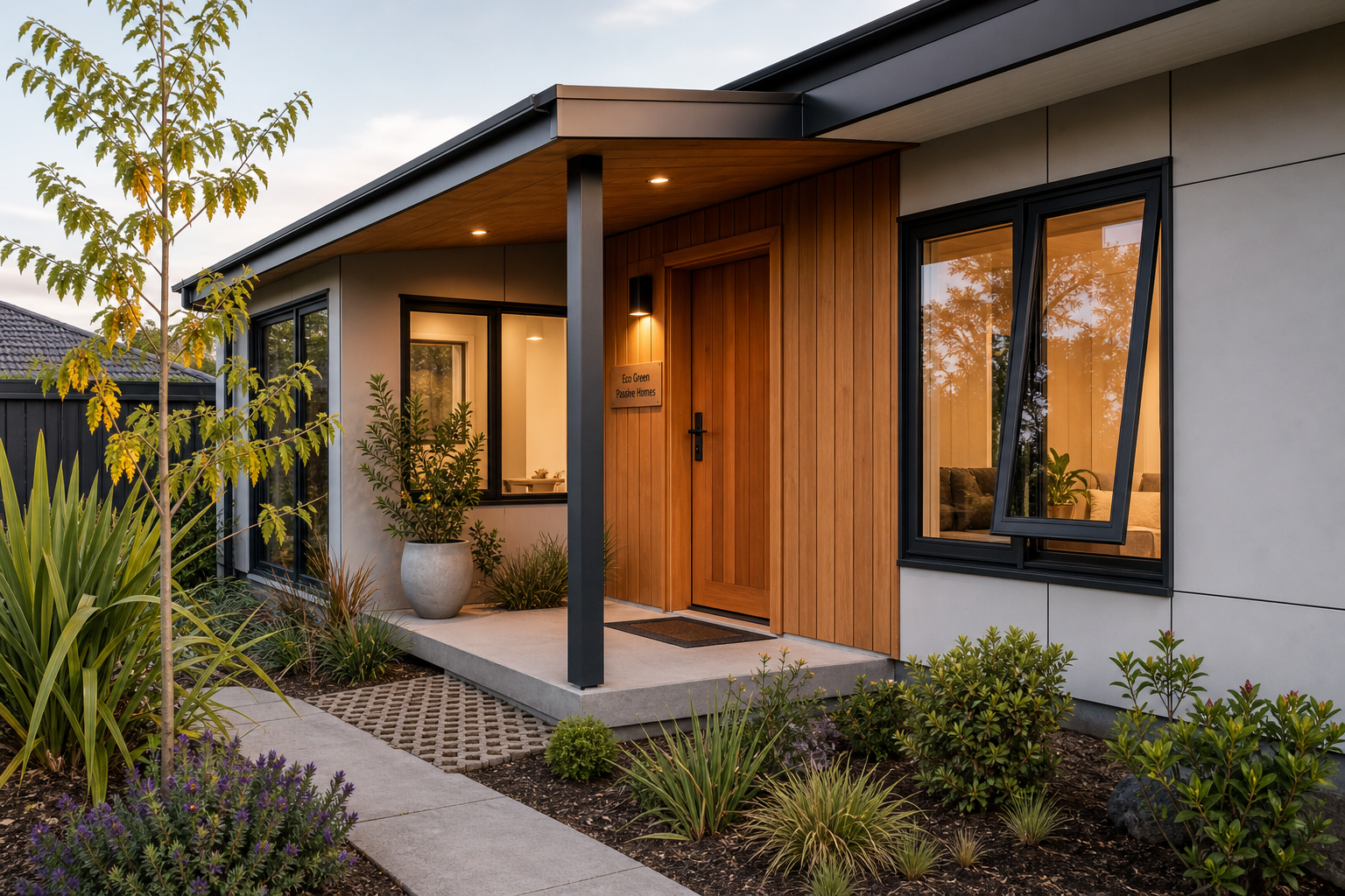 Eco Green Passive Home entrance